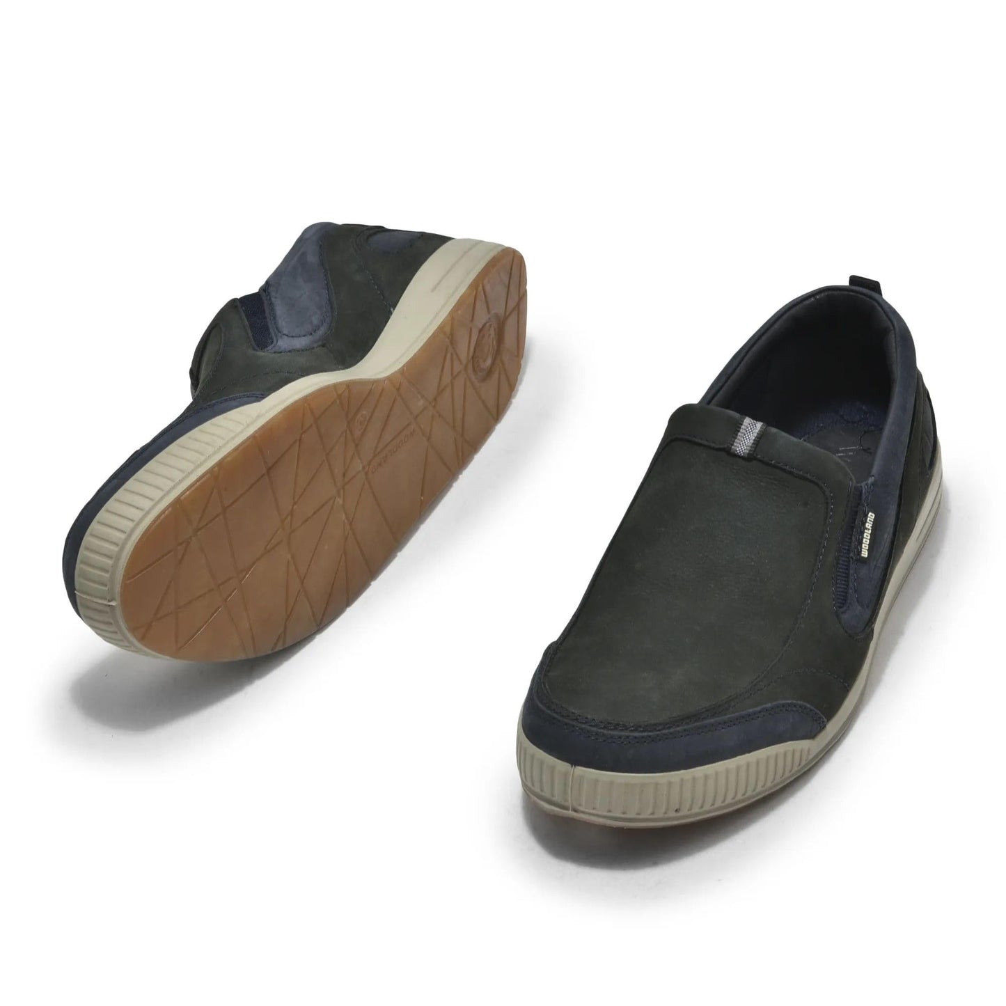 Woodland Men Dark Navy Slip-On Shoes