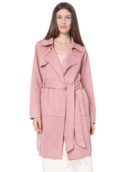 VERO MODA Womens Relaxed Fit Pink Coat