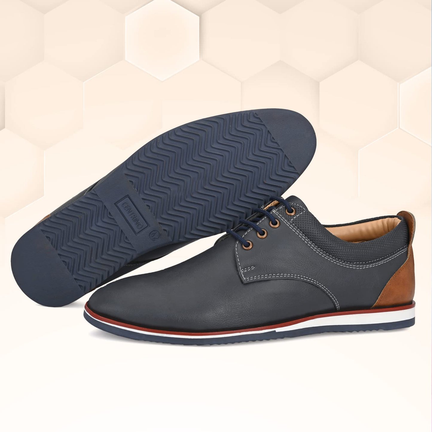 Centrino Men's 6019 Navy Sneakers_6 UK (6019-04)