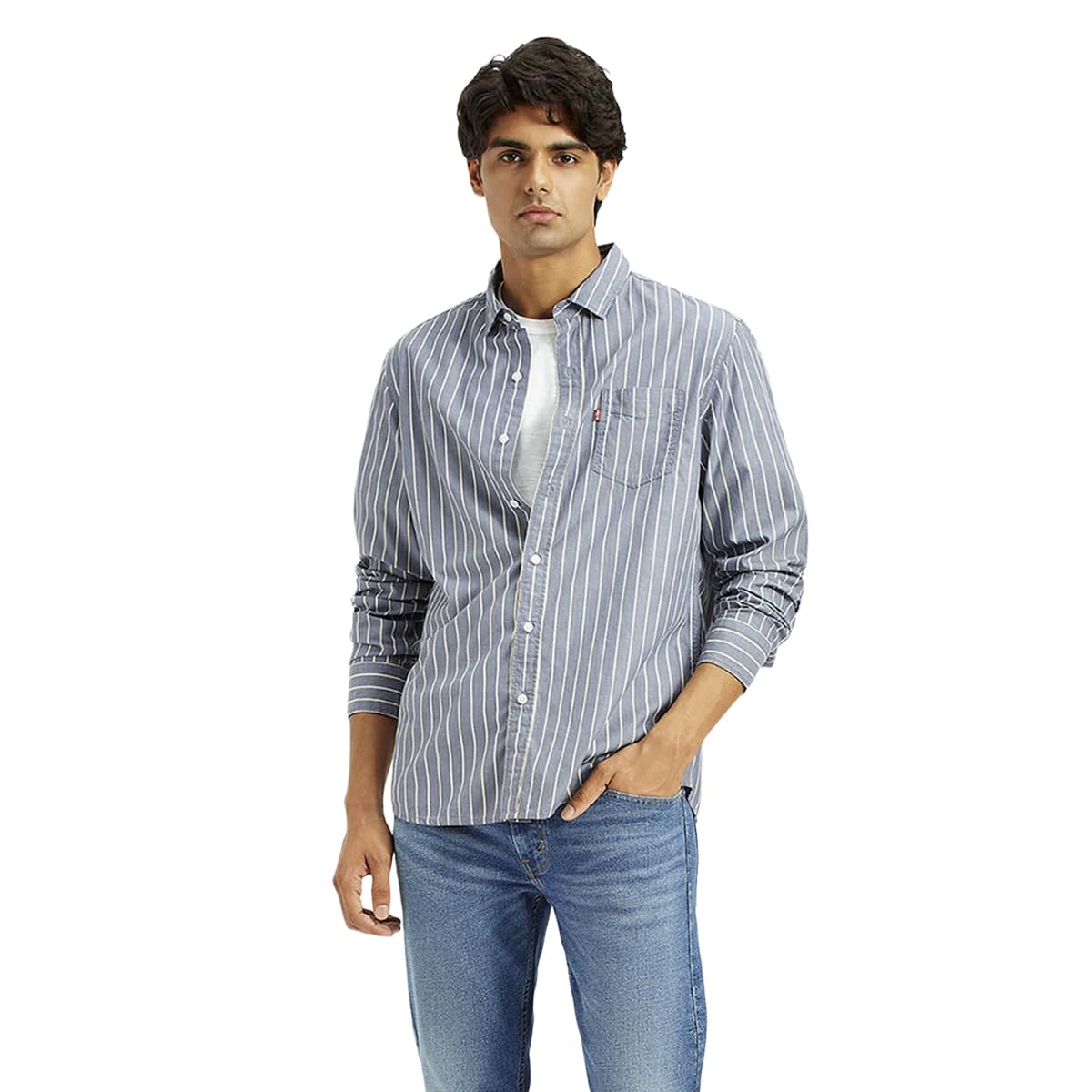 Levi's Men's Striped Slim Fit Shirt Multicolour