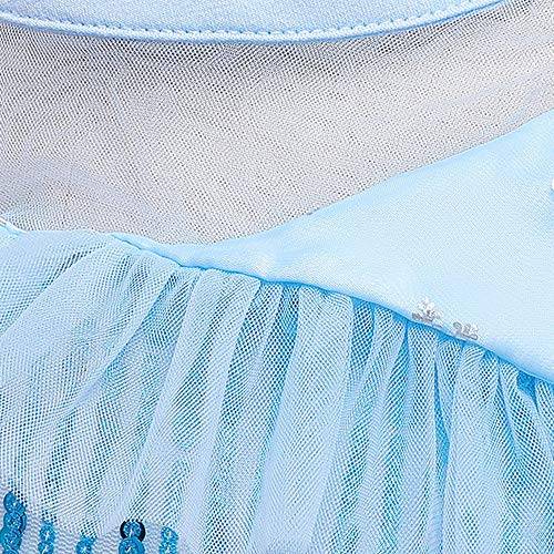 Hopscotch Girls Sequin Embellished Floor Length Ball Gown In Blue Color For Ages 6-7 Years