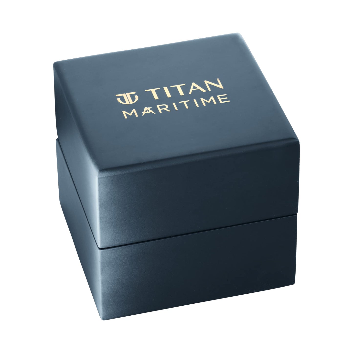 Titan Maritime Quartz Analog Black Dial Black Leather Strap Watch for Men - NT1828QL04