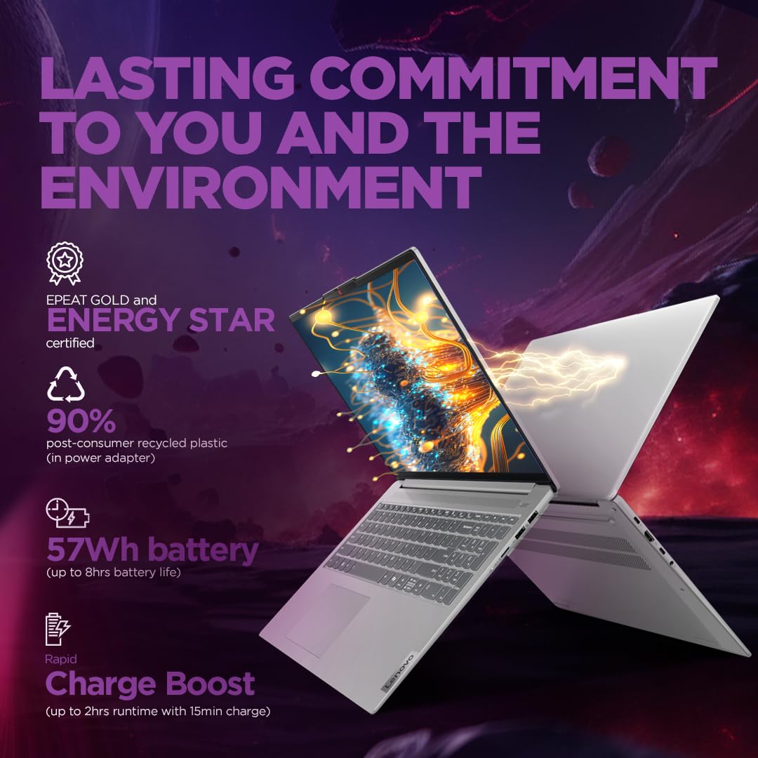 Lenovo IdeaPad Slim 5 Intel Core Ultra 5 125H Built-in AI 16" (40.64cm) WUXGA-IPS 300Nits Thin & Light Laptop (16GB/512GB SSD/Win 11/100%sRGB/MSO/1Yr ADP Free/3 month Game Pass/Grey/1.8Kg), 83DC007LIN