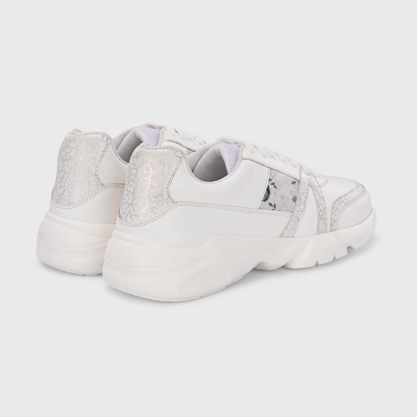 Centrino Women Casual Sneaker | Ultra Soft Cushion | Trendy & Lightweight Design | Low Top Flat Sole | Colorblock Sneakers | White Sneakers Girl Shoes 7621-5