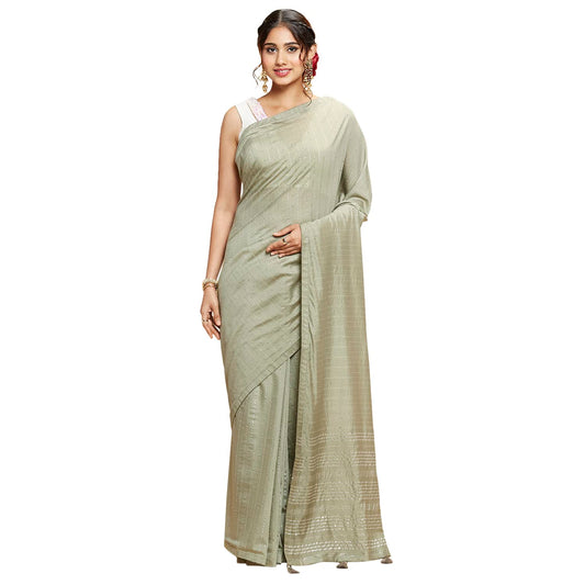 Navyasa Grey Liva Lite Pastel Embroidered Saree