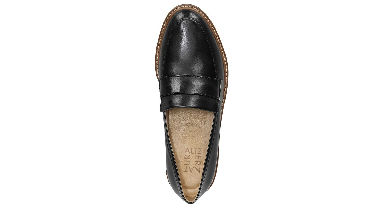 Naturalizer Women's Adiline Slip On/Loafer/Moc, Black Leather 7 M US