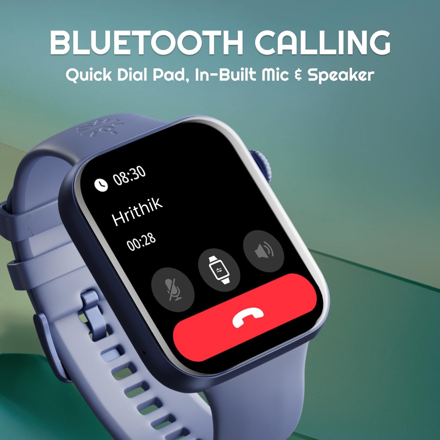 (Refurbished) Cult.Sport Burn 1.78" AMOLED, 368 * 448 res, BT Calling, Crown Control, Voice Assistant, AOD Smartwatch (Dark Blue Strap, Free Size)