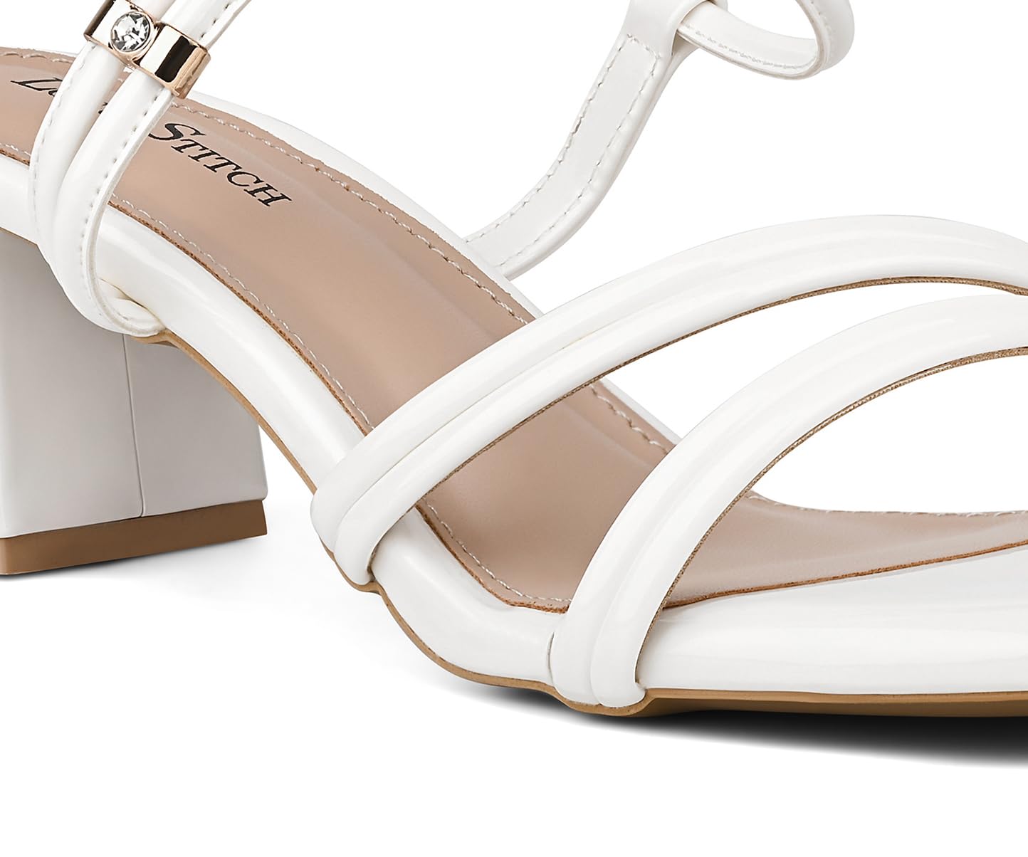 LOUIS STITCH Women’s White Block Heel Sandals | Comfortable Sandal for Ladies | LSOF-LDBH-SCWH |