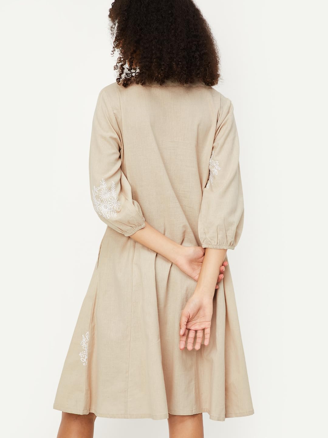 Max Women's Cotton A-Line Below The Knee Dress