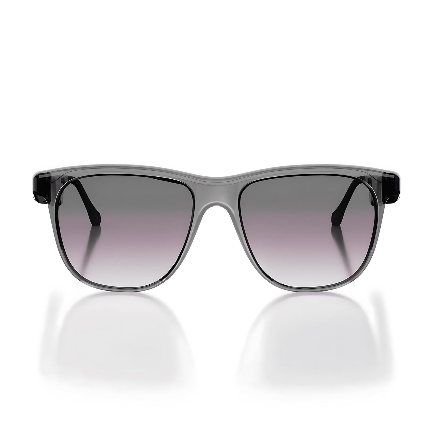 SOLOS AI Powered Glasses | Xeon 5 | Dark Crystal Gray | Gray Gradient Sunlens | Lenses Integrated ChatGPT for Travel and Real Time Translation | Stereo Speakers | Compatible with iOS and Android