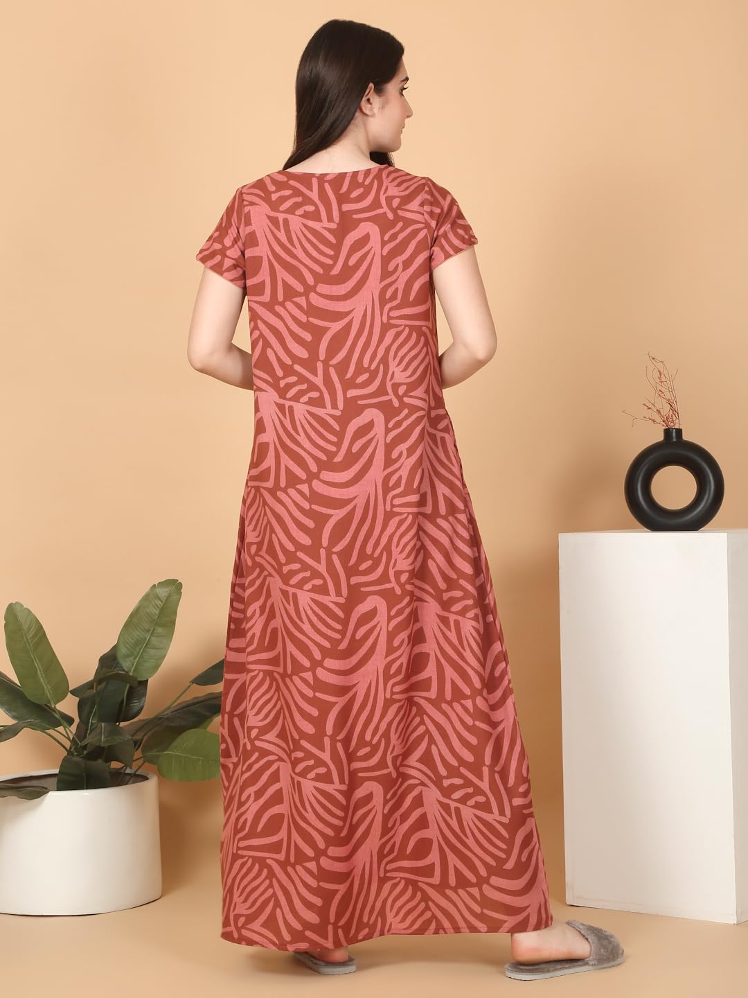 Sweet Dreams Women Printed Full Length Night Dress