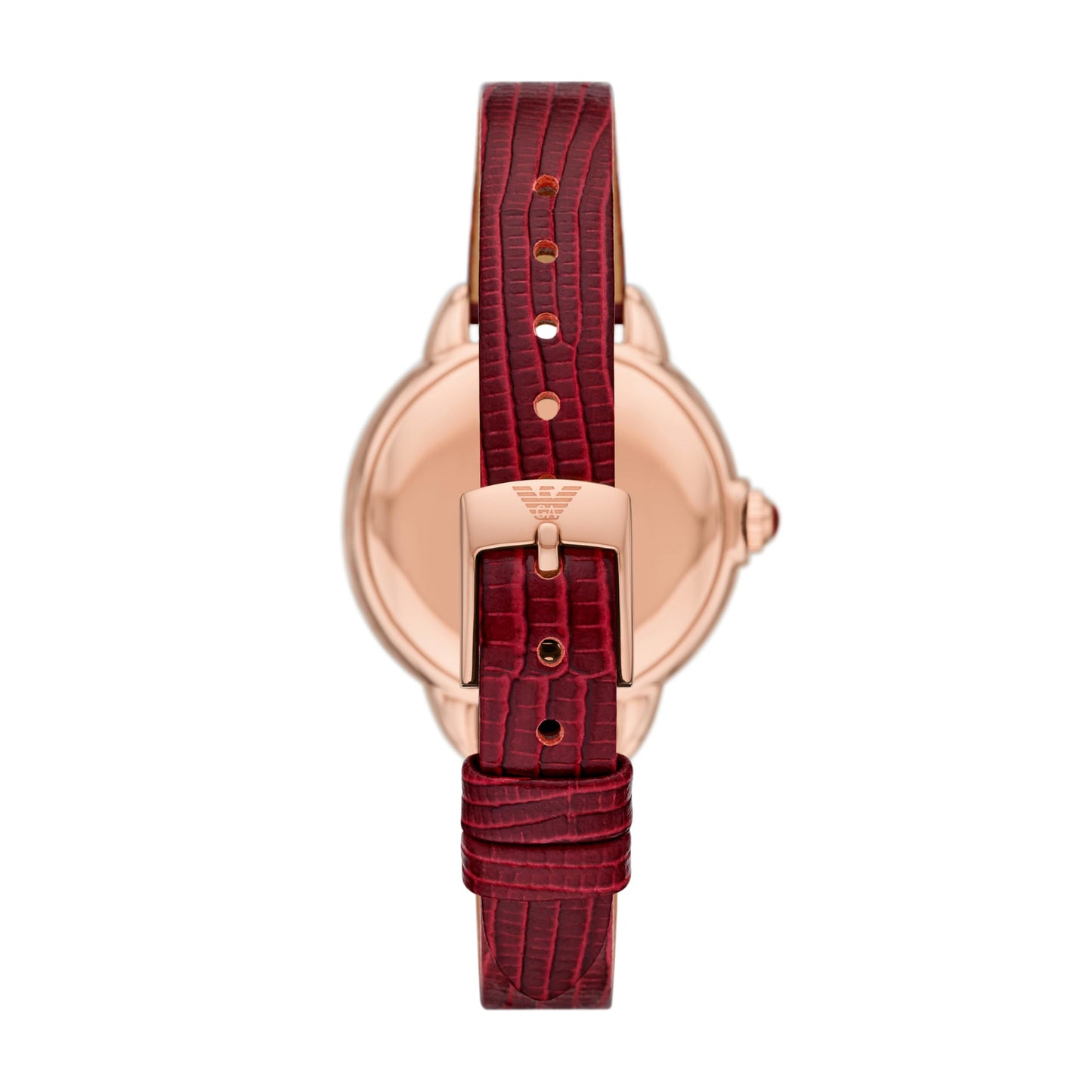Emporio Armani Red Quartz Leather Watch AR11646