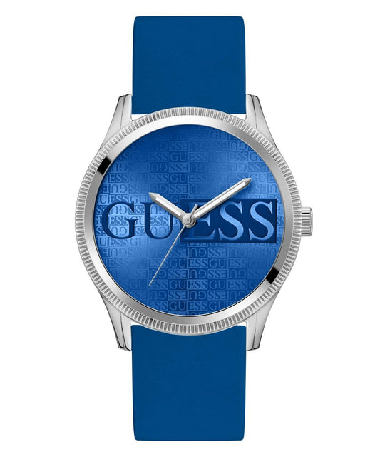 GUESS Mens Silicone Analog Blue Dial Watch-Gw0726G1, Band Color:Blue