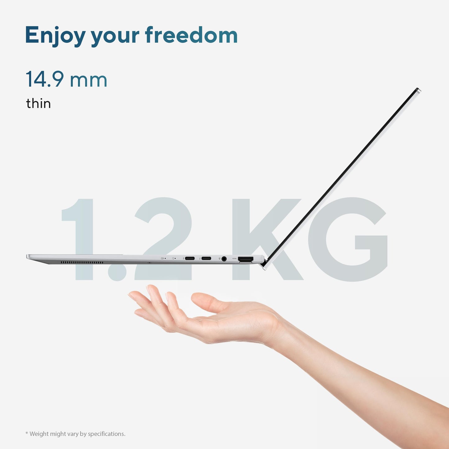 ASUS Zenbook 14 (2026),Smartchoice,Intel Core Ultra 7 255H,32GB RAM,1TB SSD,OLED,Touchscreen,14"(35.5 cm),Win 11,M365 Basic(1Y)* Office 24,Foggy Silver,1.28 Kg,UX3405CA-QL1112WS,Thin & Light Laptop