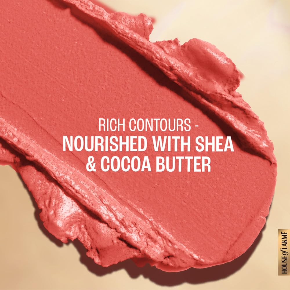 LAKMÉ Powerplay Priming Matte Lipstick, Smooth Matte Finish, Lightweight Lipstick, Smudgeproof, Lasts 16hrs, Hydrates Lips, Coral Date, 3.6g