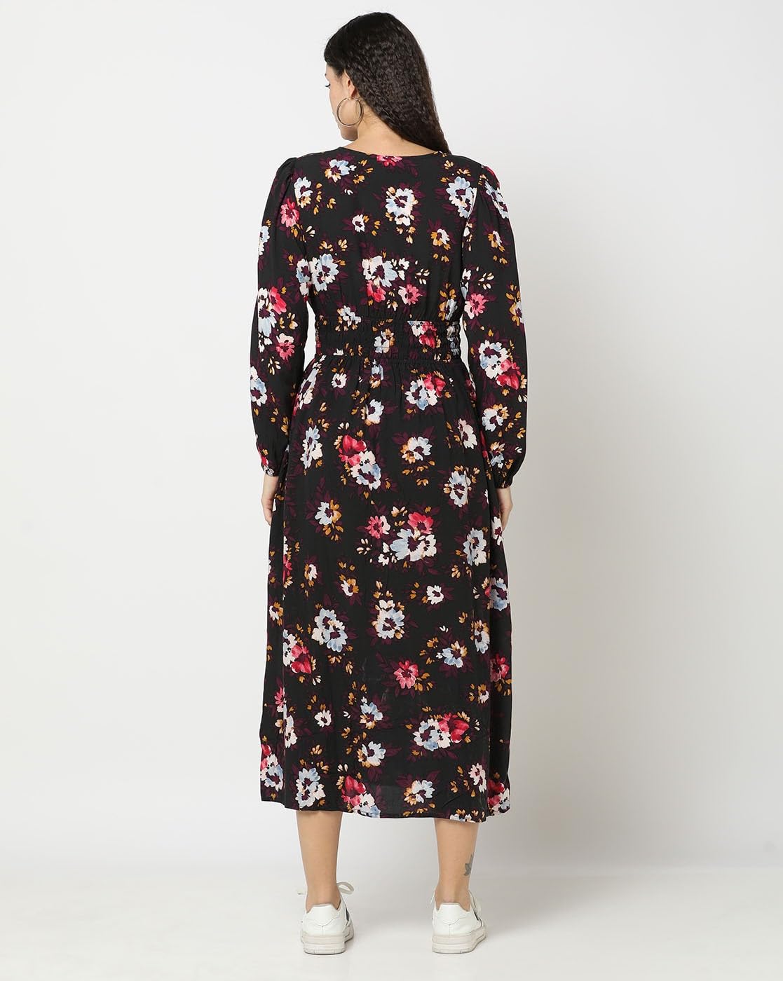 GAP Women's Rayon Classic Midi Casual Dress