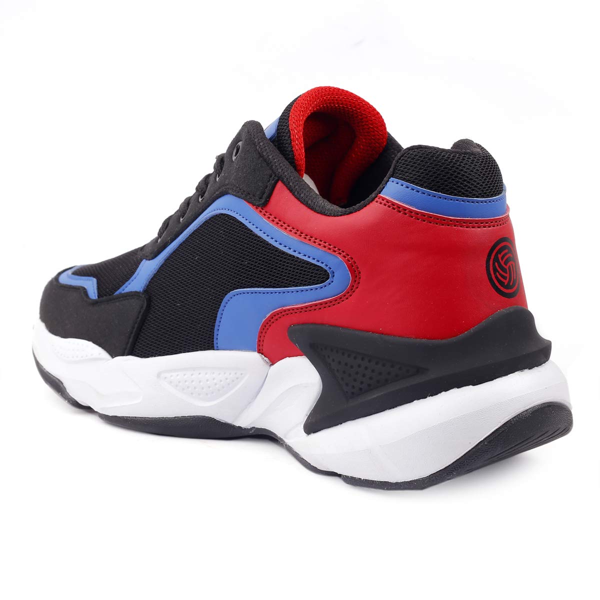 Bacca Bucci ® Men's Impact Running Shoes with Natural Rubber & Eva Sole and Breathable Upper for Cross Training, Heavy Weight Lifting - Black, Blue, UK7