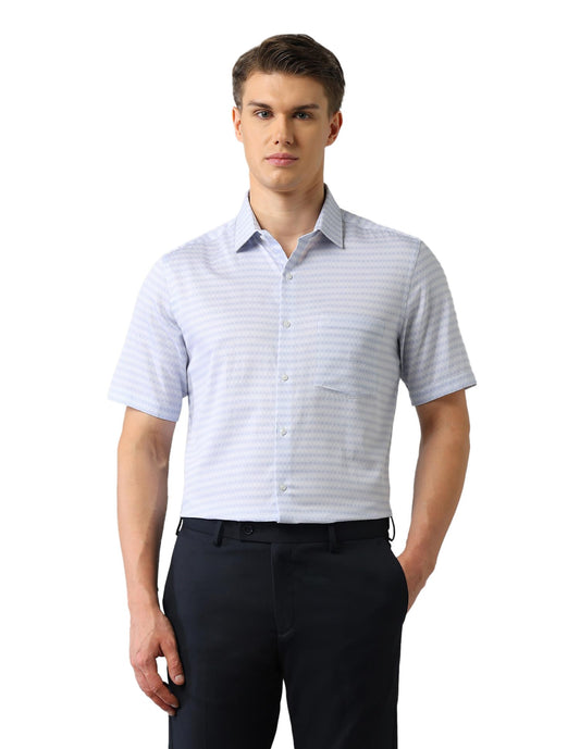 Arrow Regular Fit Printed Shirt_ARAJSH0770_44 Light Blue
