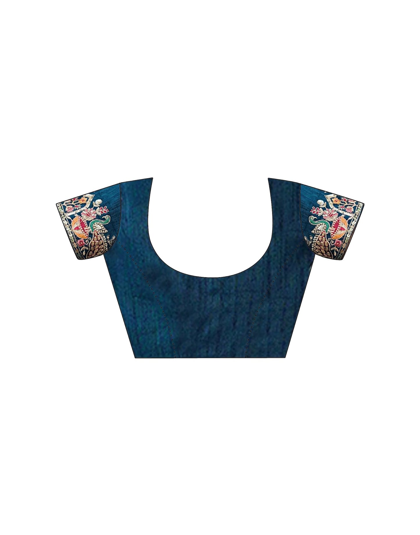 SIRIL Women's Georgette Leheriya Printed Sequence Embroidery Lace Saree With Embroidery Unstitched Blouse Piece (4863S194_Teal Blue)