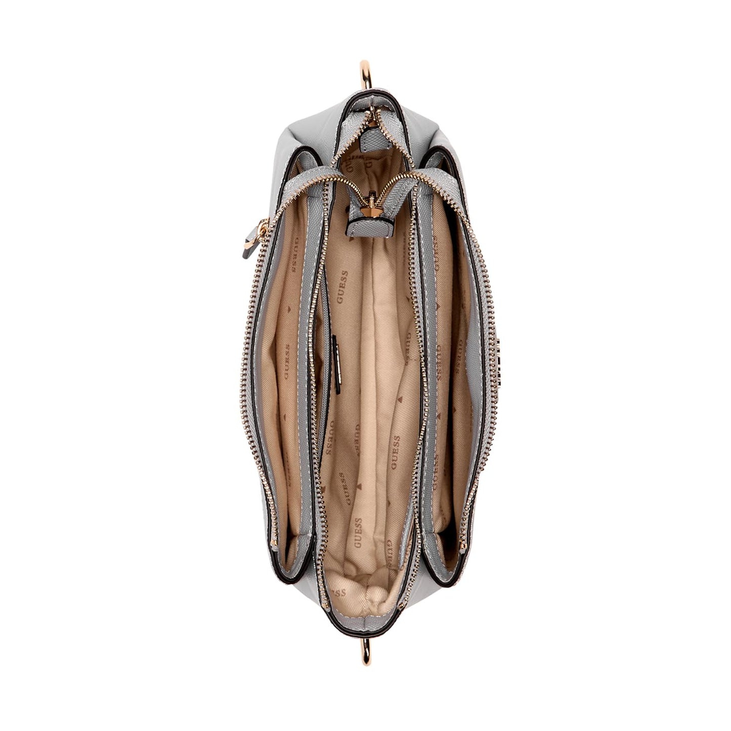 Guess Women's Lavender Grey Solid Crossbody Bag| Ladies Purse Handbags | Gift For Ladies