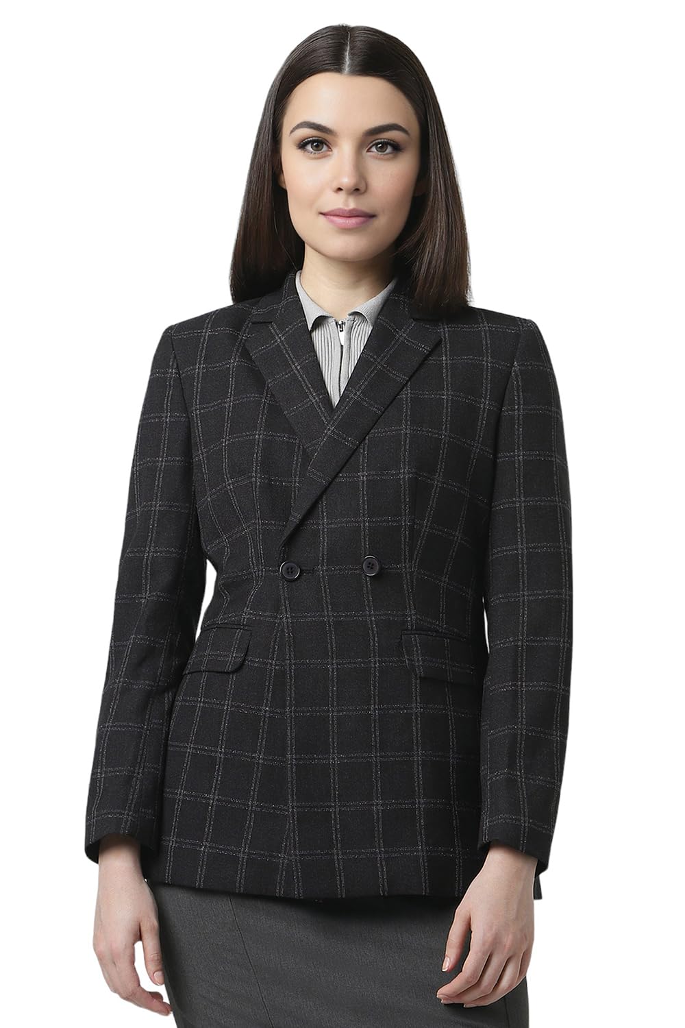 Van Heusen Women's Blazer (VWBZFRGHS34229_Black_L