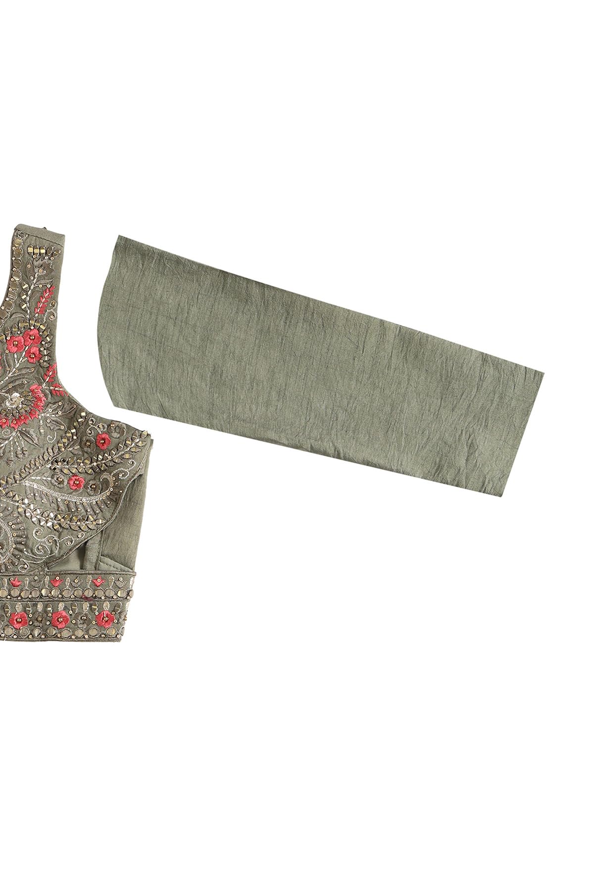 Soch Women's Viscose Blend Lehenga Choli (OWS5CD21818_Grey_XL)