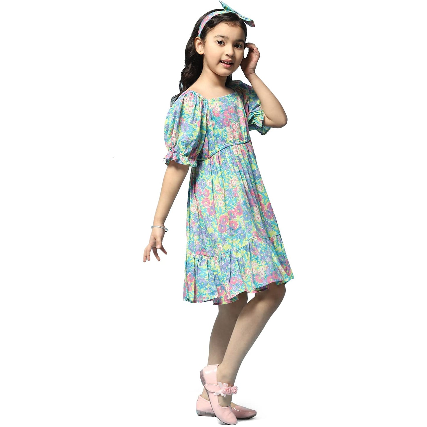 BIBA Girl Printed Kid(KW5183_Multi_5) Multicolour