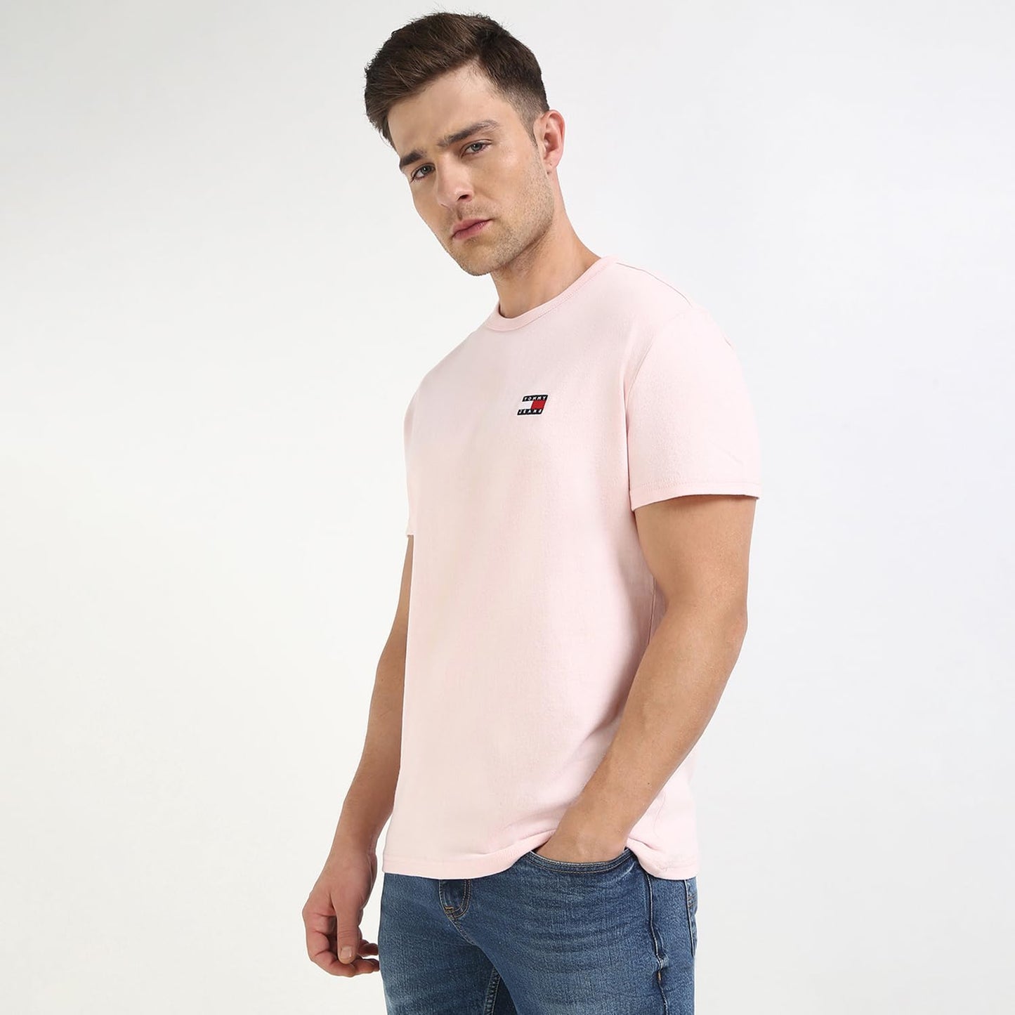 Tommy Hilfiger Mens Pink Color Tshirt (XS)