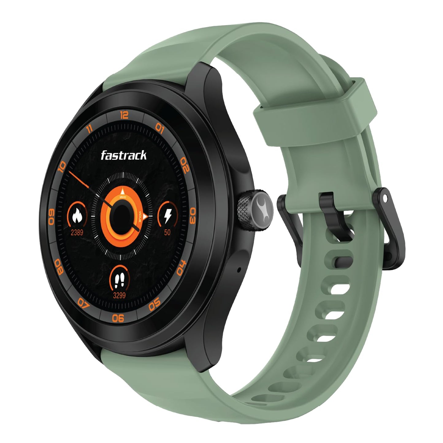 Fastrack VOX Pro Smart Watch with Offline Voice Commands,to-Do List, Rotary Crown, 1.38” TFT Display, BT Calling, 24/7 Health Suite, SpO2, HRM, Sleep Tracking, IP68 Water Resistant - Leafy Sage