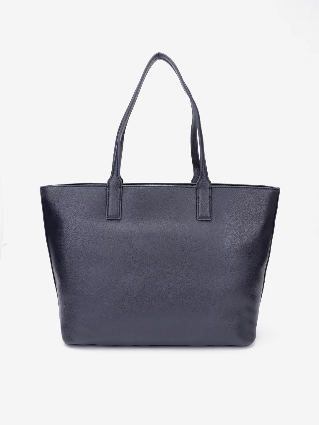 Tommy Hilfiger Solid Blue Pu Tote Bag