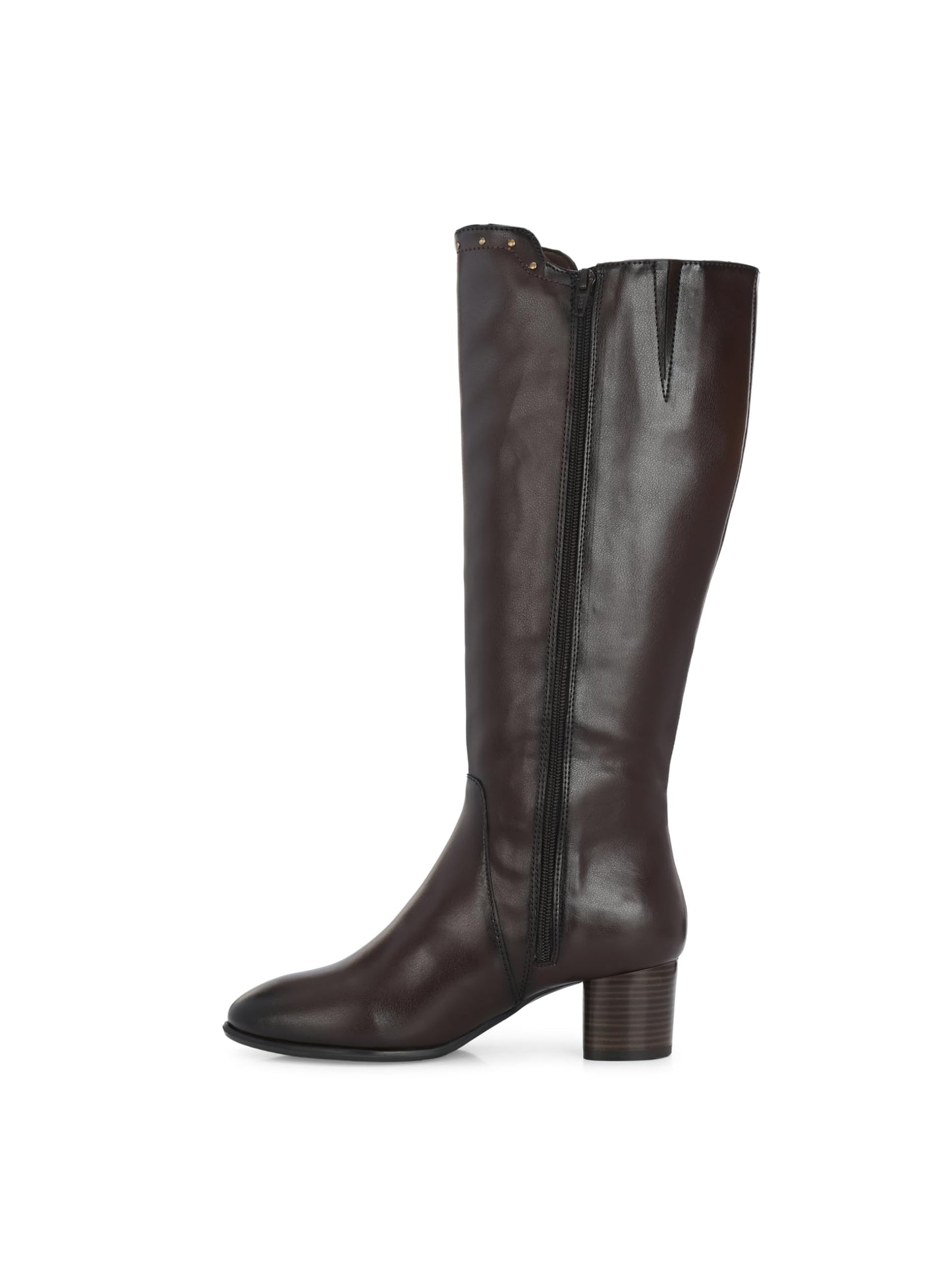 Delize Brown women Mid Heel Knee Boots 62202-39