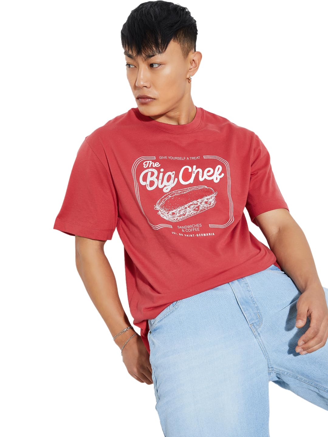 Max Men's Regular Fit T-Shirt (CABC25S505BT_RED