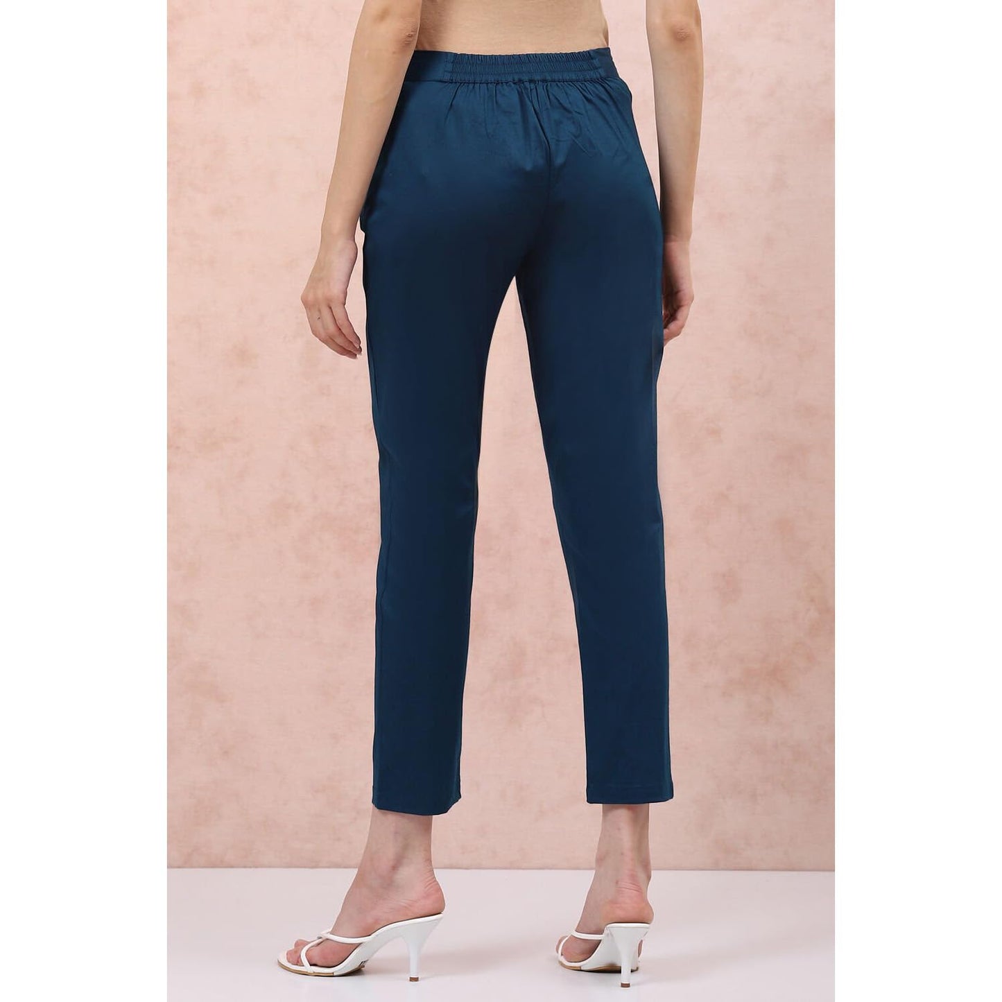 Rangriti Women Cobalt Blue Slim Pants_XL