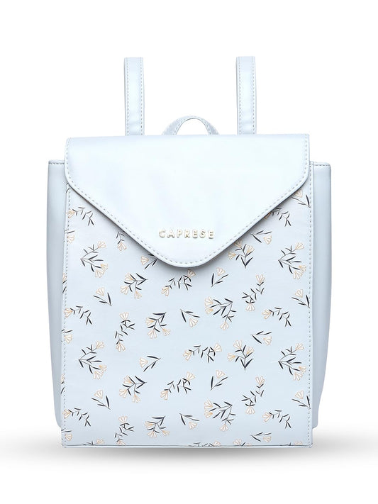 Caprese Merida Backpack Large Sky Blue Printed Women's Bag