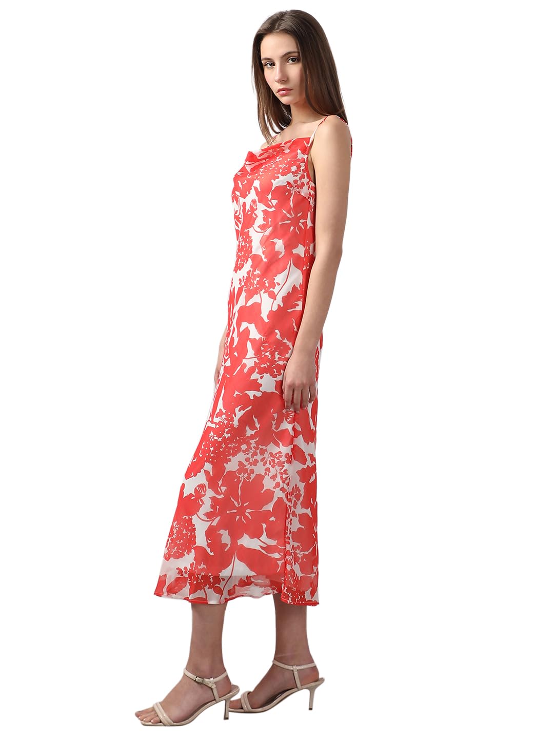 VERO MODA Women's Fit and Flare Red Dress