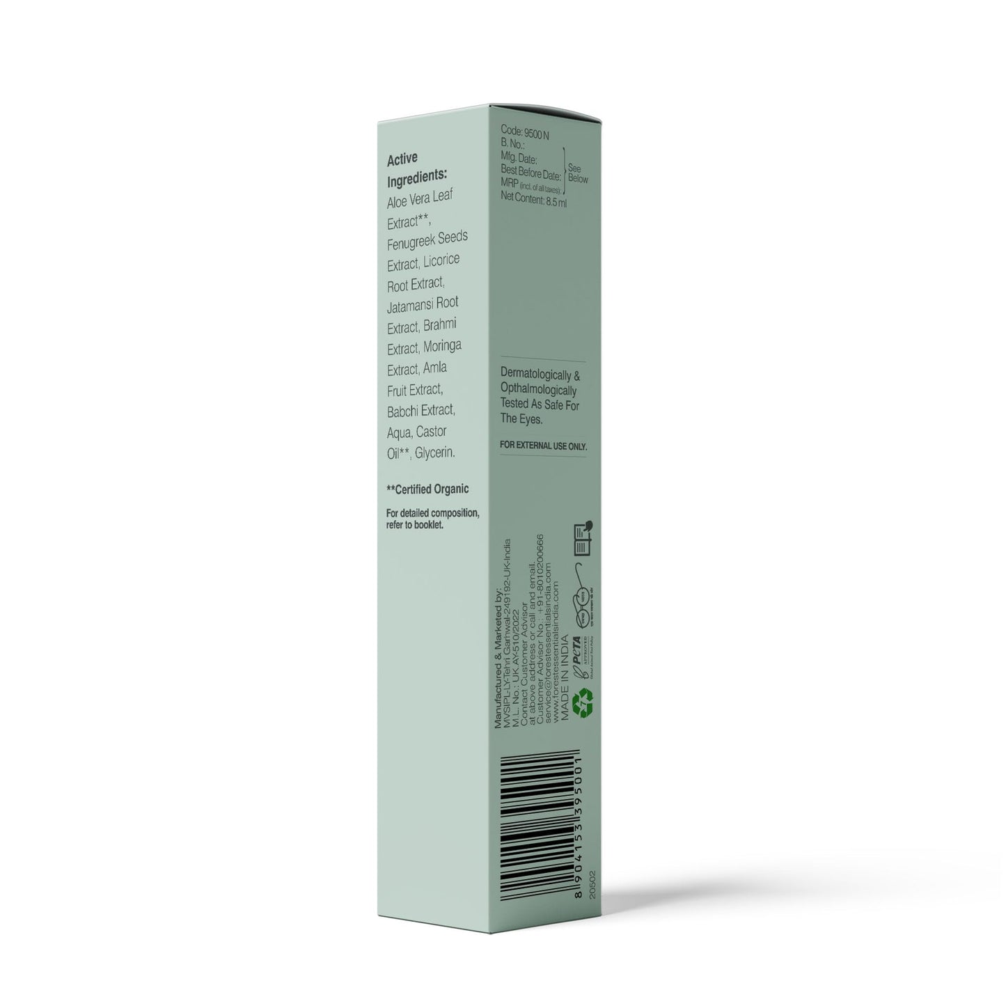 Forest Essentials Nayantara Clear Lash & Brow Growth Serum | Improves Lash & Brow Length & Boosts Hair Growth | Natural Formula Infused with Ayurvedic Nourishing Oils and Vitamin E
