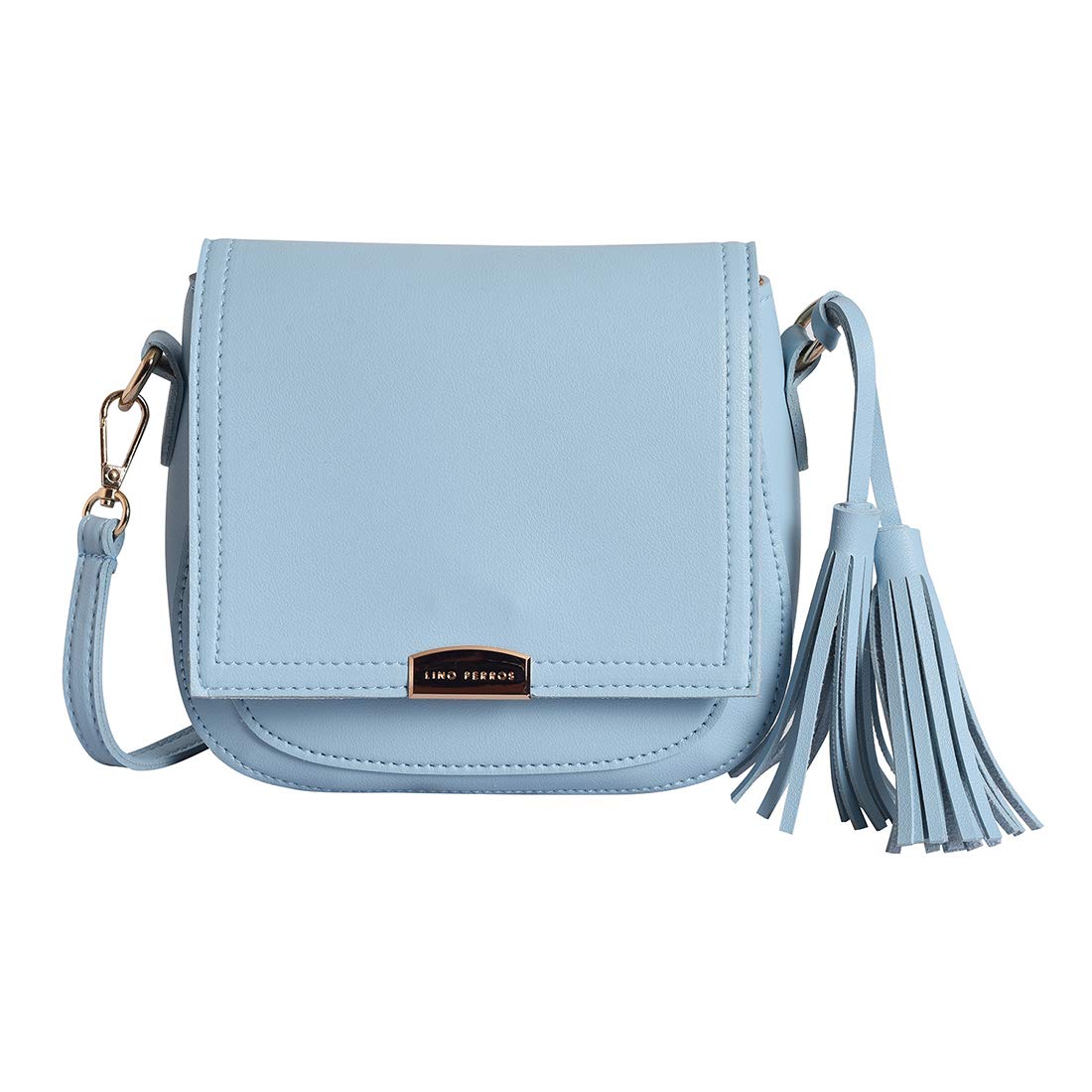 Lino Perros women green coloured sling bag (BLUE)