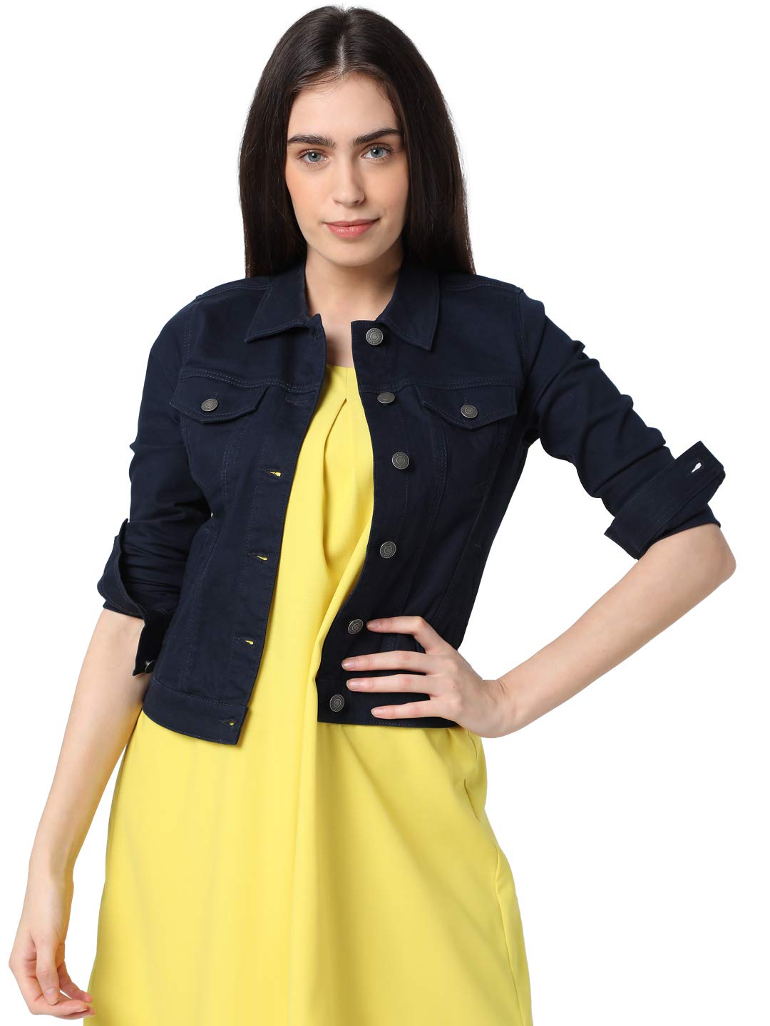 VERO MODA Women's A-Line Coat (231498402_Navy Blazer_XS)