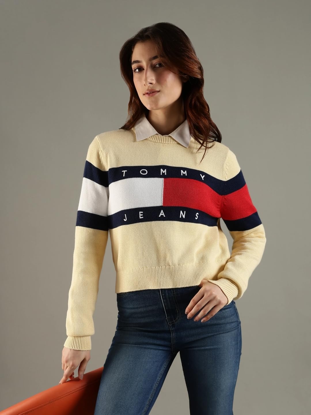 Tommy Hilfiger Relaxed Fit Cotton Crew Neck Sweater