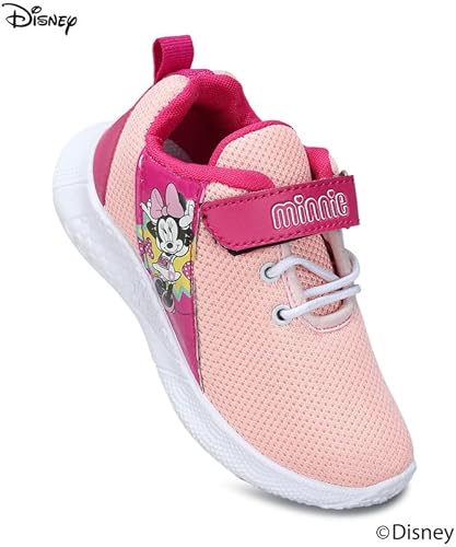 PARAGON Disney Girls Peach Casual Shoes | Comfortable, Durable & Stylish Sneakers with Velcro, Cushioned Support, and Versatile Design | Perfect for Everyday Wear