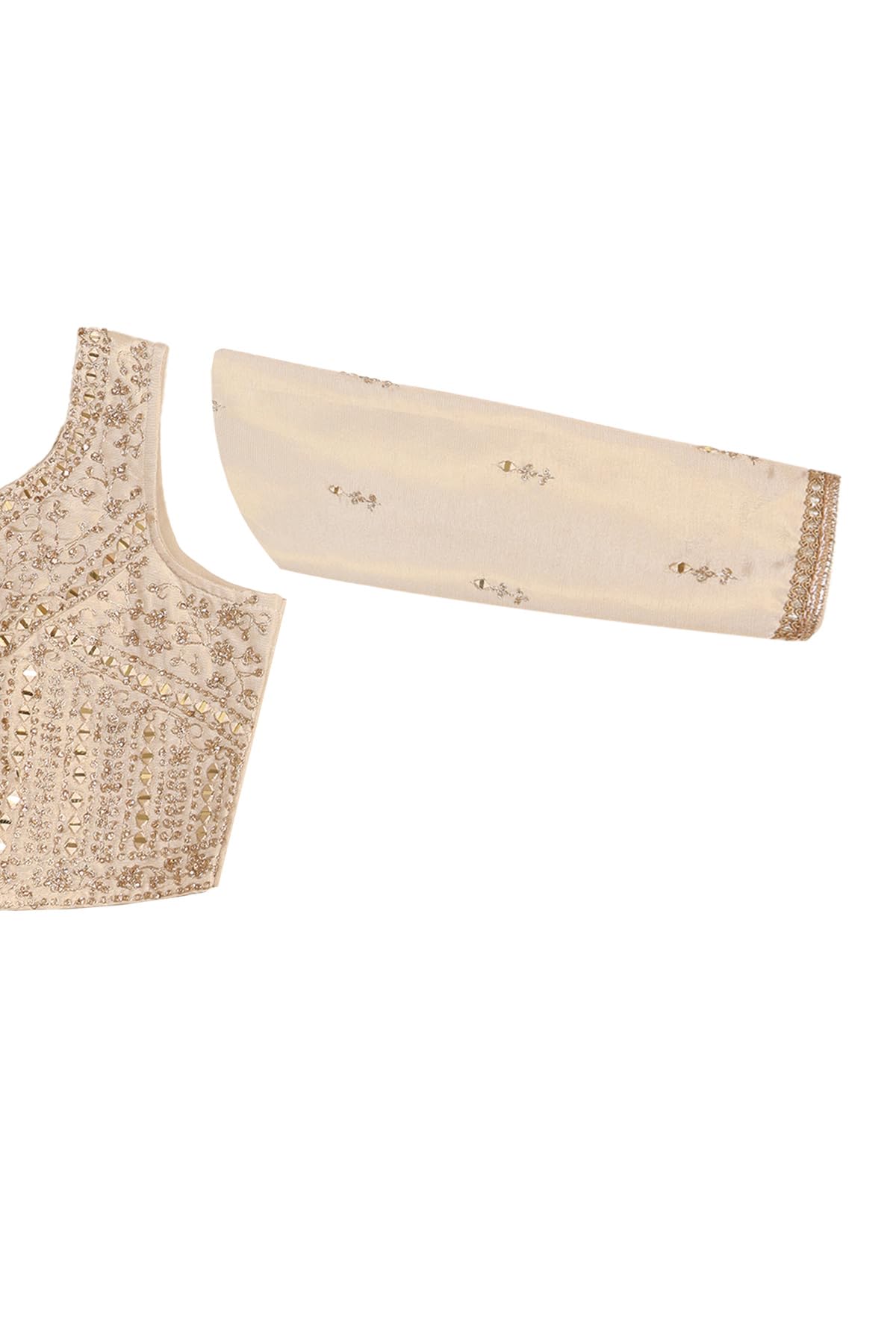 Soch Women's Brocade Lehenga Choli Set (OWS5CD21774_Off White_XL)