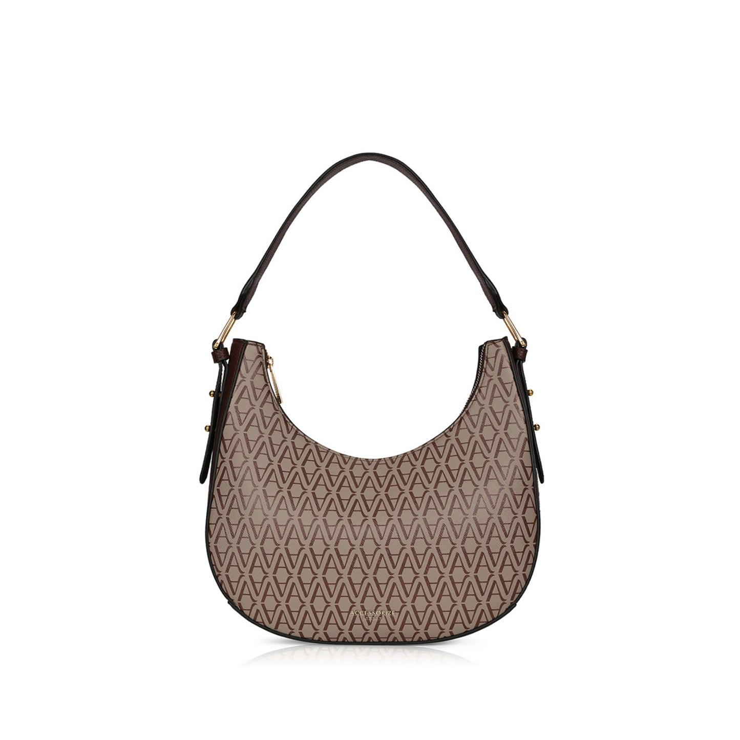 Accessorize London Women's Amara Monogram Hobo Bag I Shoulder Bag For Ladies| Ladies purse | Stylish Shoulder Bag | Ladies Gift