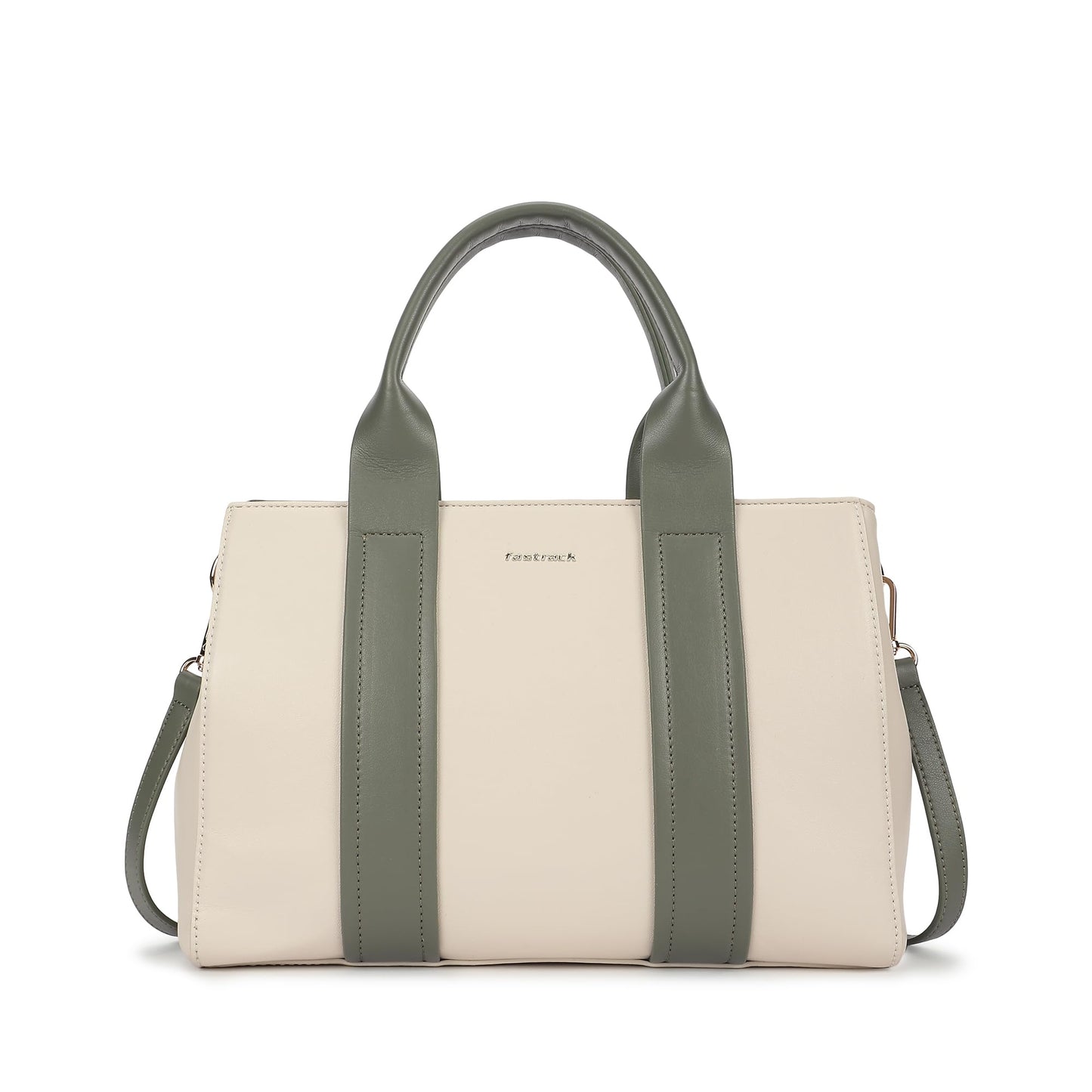 Fastrack Frosted Mint satchel| Women’s Pebbled Faux-Leather Satchel | Dual Compartments, Centre Zip Divider & dual carry option