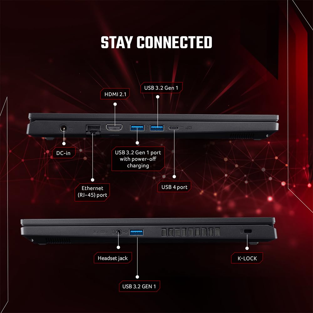 Acer NITRO V 15, AMD Ryzen 7-7735HS octa-core processor, NVIDIA GeForce RTX 4050- 6 GB GDDR6(16GB DDR5, 512GB)IPS FHD, 15.6"/ 39.62cm, 144Hz, Win 11 Home, Obsidian black, 2.1KG, ANV15-41 Gaming Laptop