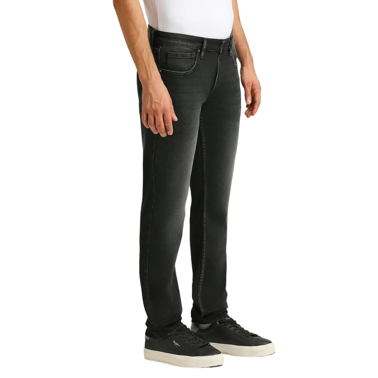 Pepe Jeans Men's Mid Rise Slim Fit Jeans Black