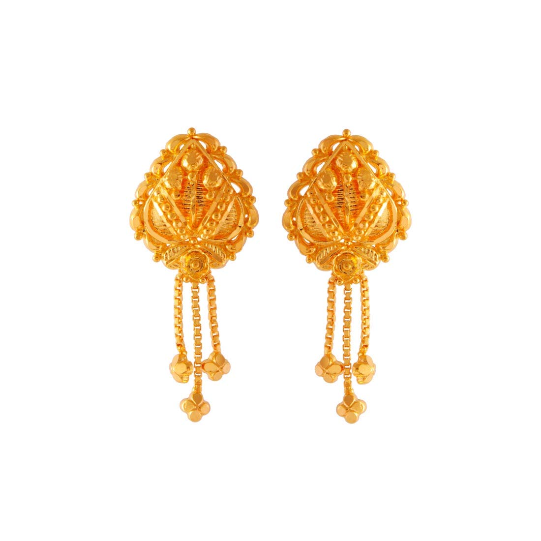 P.C. Chandra Jewellers 22k (916) Yellow Gold Stud Earrings for Women