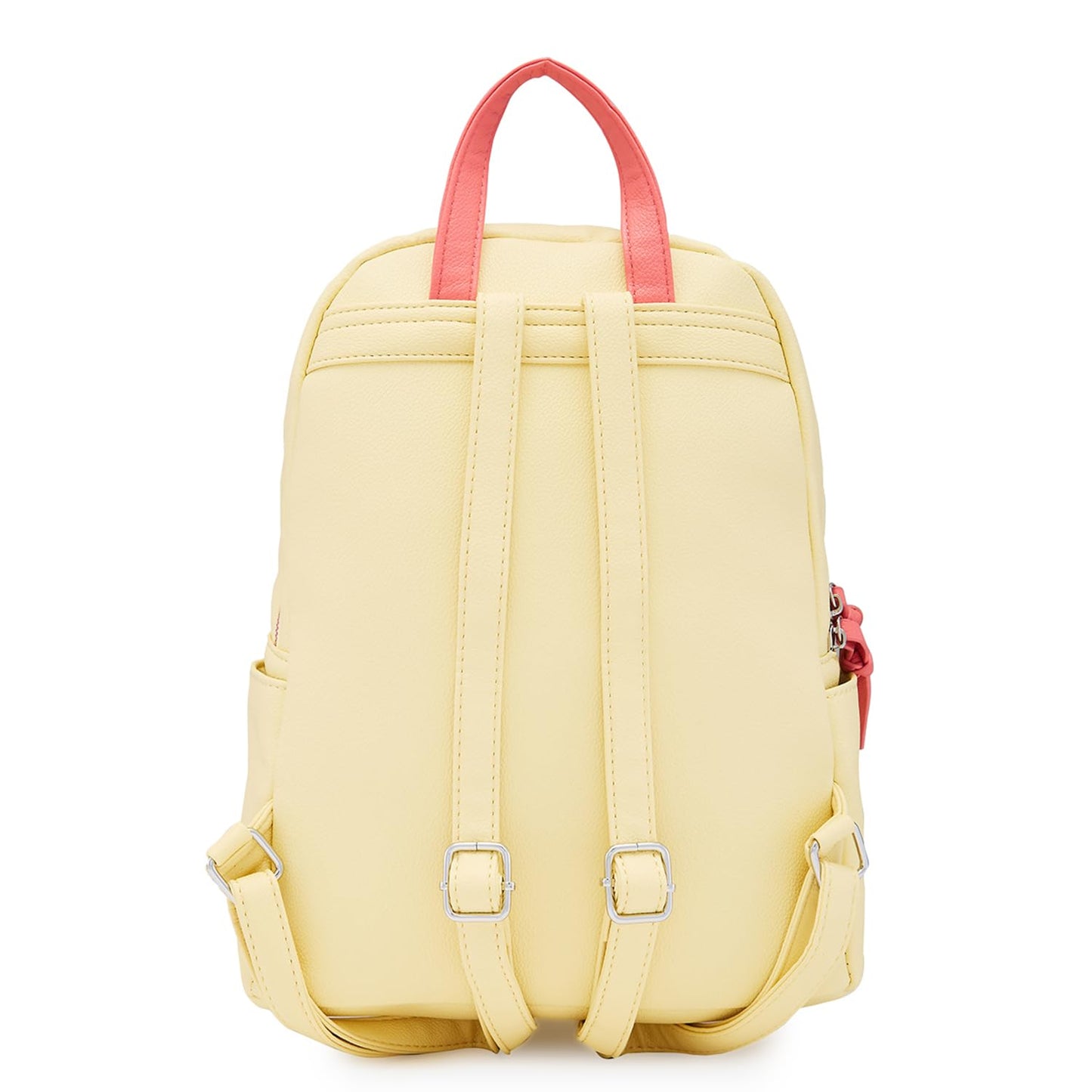 Caprese Sia Fashion Backpack Light Yellow Chic Backpack with Multiple compartments, Front/Side Pockets, Ideal for College, Travel and Daily use