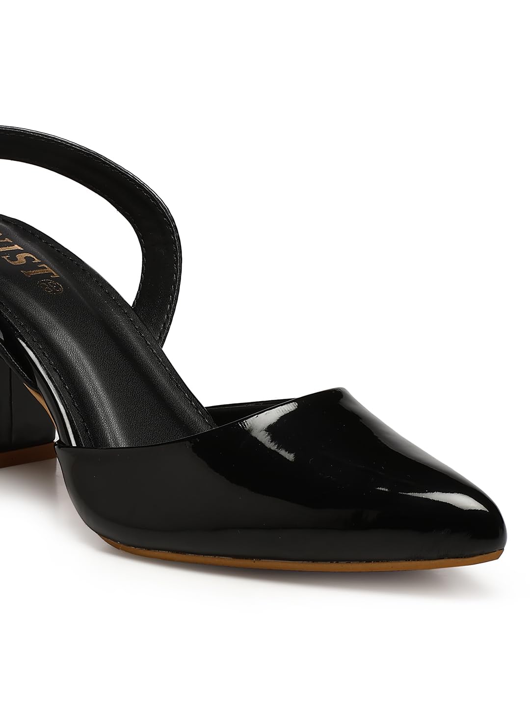 GNIST Classic Pumps Black Block Heels,Size 42EU/9UK