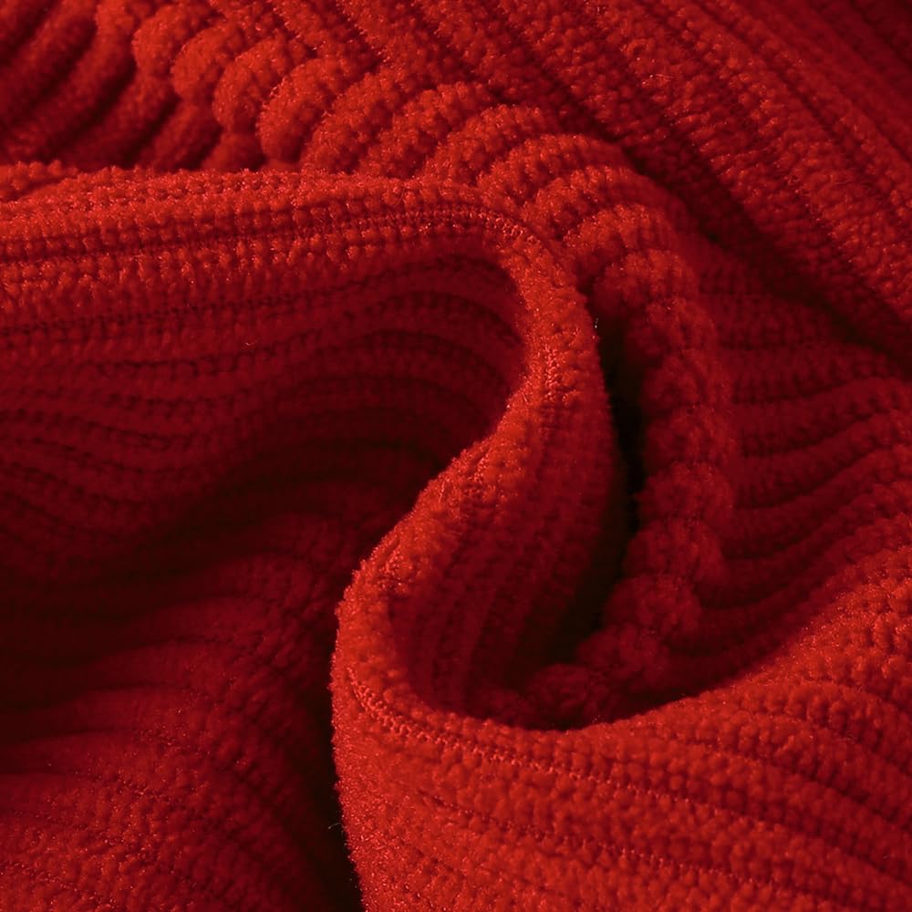 Hopscotch Boys Full Sleeves Red Sherpa Collar Corduroy Jacket For Ages (4-5 Years)