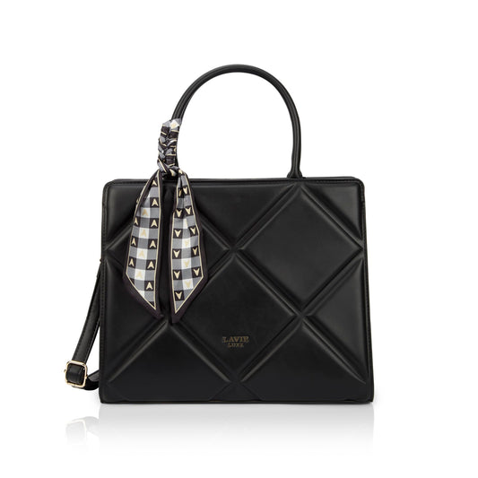Lavie Luxe Women's Quare Large Satchel Bag | Satchel Handbag for Work | Ladies Purse | Stylish Shoulder Bag | Gift for Women